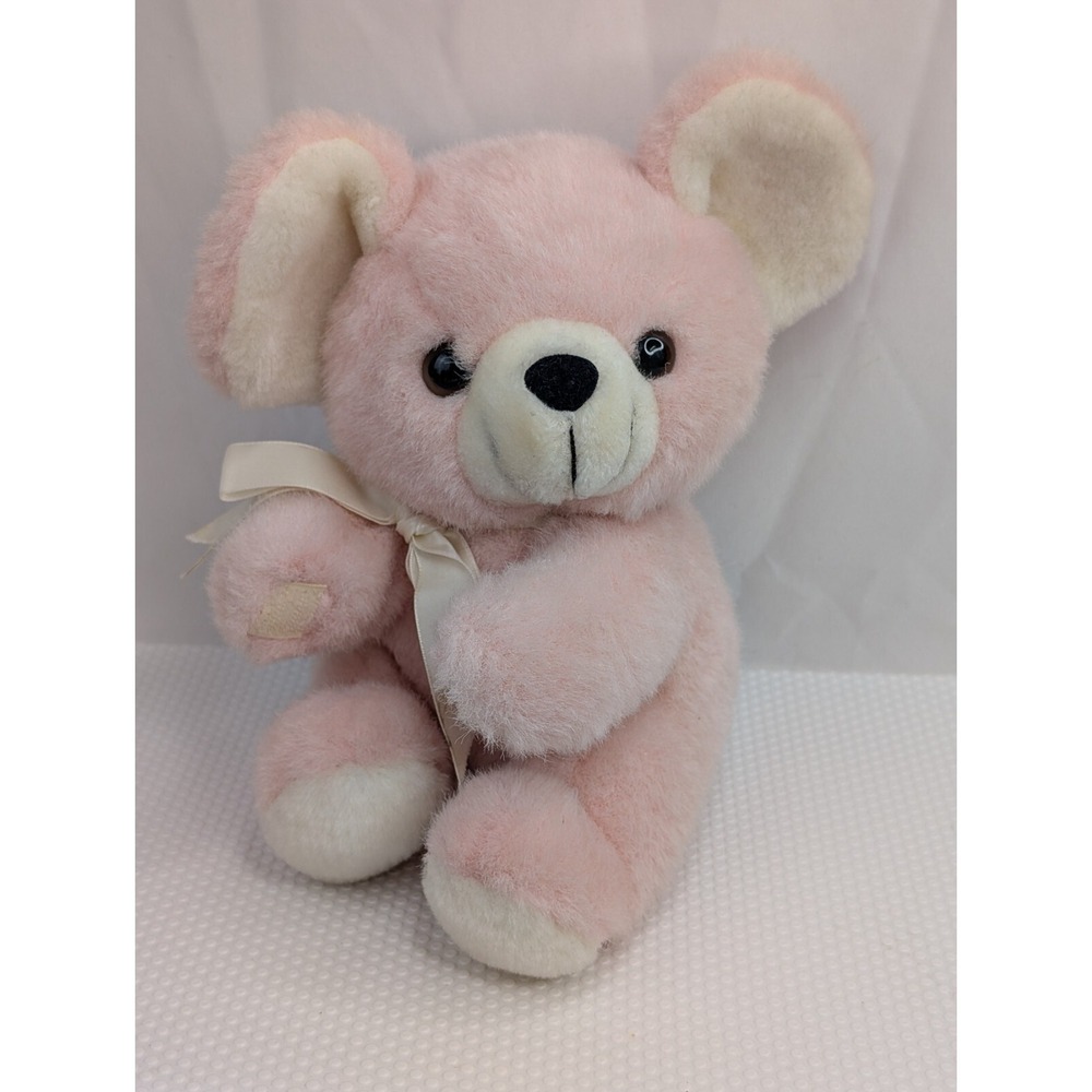 Pink Mouse Plush 9 Inch Hugfun Vintage Stuffed Animal‎ Toy